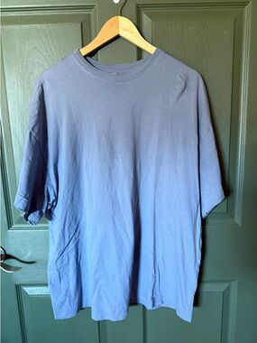 H&M Short-Sleeve Crewneck T-Shirt - Dusty Blue